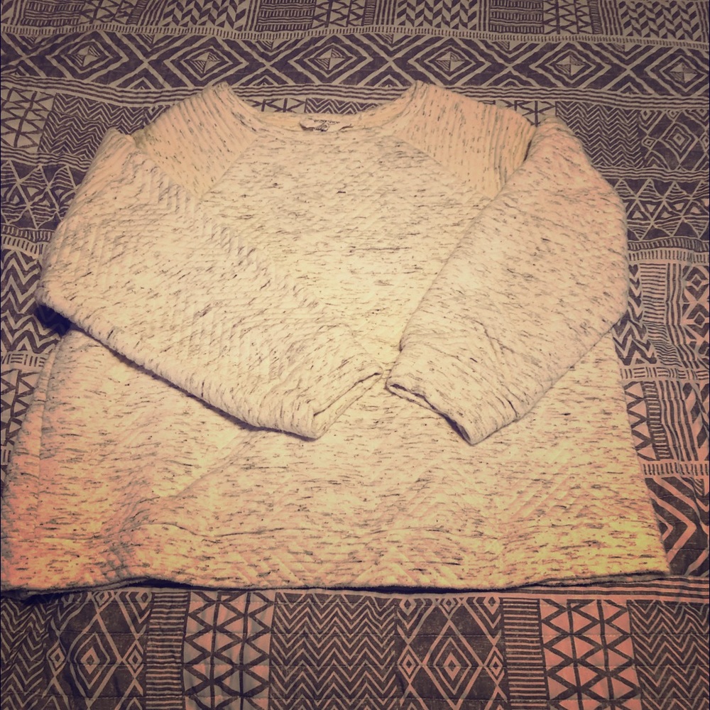 Workshop republic quilted long sleeve sweatshirt